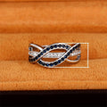 Women's Geometric Interwoven Line Index Finger Ring, Niche Hip Hop Style Fashion Jewelry view 5