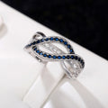 Women's Geometric Interwoven Line Index Finger Ring, Niche Hip Hop Style Fashion Jewelry view 2