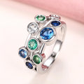 Sweet Cool Style Colorful Round Ring For Women, Versatile Birthday Gift Personality Index Finger Ring view 2