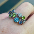 Sweet Cool Style Colorful Round Ring For Women, Versatile Birthday Gift Personality Index Finger Ring view 1