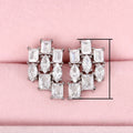 Niche Luxury Geometric Spliced Heart Fragment Stud Earrings, Minimalist Women's Ear Jewelry view 4