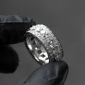 European American Fully Paved Unisex Ring, Niche Light Luxury Fashion Jewelry For Men Women view 2
