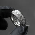 European American Fully Paved Unisex Ring, Niche Light Luxury Fashion Jewelry For Men Women view 4