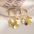 Alloy Chain Tassel Hoop Earrings With Shiny Metal Teardrop Sequins For Women Elegant Statement Earrings view 4