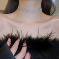 Western Style Alloy Rhinestone Square Necklace Earrings Bracelet Jewelry Set For Women view 3