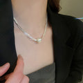 Copper Round Bead Multi Layer Snake Chain Necklace, Geometric Light Luxury Choker view 2