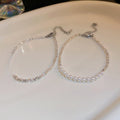 Light Luxury Faux Pearl Beaded Bangle For Women Geometric Round Minimalist Jewelry view 3