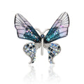 Acrylic Rhinestone Butterfly Brooch Pin For Coats And Suits view 1