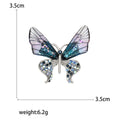 Acrylic Rhinestone Butterfly Brooch Pin For Coats And Suits view 5