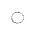 Minimalist Silver Tone Square Geometric Elastic Bead Ring For Women Index Finger Jewelry view 5