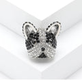 Alloy Rhinestone Puppy Brooch For Unisex Clothing And Lapels view 2