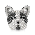 Alloy Rhinestone Puppy Brooch For Unisex Clothing And Lapels view 1