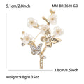 Alloy Rhinestone Butterfly Branch Brooch For Clothing And Lapel Decoration view 4