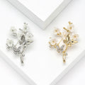 Alloy Rhinestone Butterfly Branch Brooch For Clothing And Lapel Decoration view 3