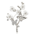 Alloy Rhinestone Butterfly Branch Brooch For Clothing And Lapel Decoration view 2
