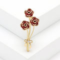 Alloy Enamel Rose Bouquet Brooch Pin For Simple Fashion Accessories view 6