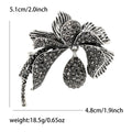 Vintage Alloy Rhinestone Flower Brooch Pin For Suits And Coats view 6