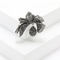 Vintage Alloy Rhinestone Flower Brooch Pin For Suits And Coats view 3