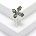 Vintage Alloy Clover Shell Brooch Pin For Clothing Accessories view 2
