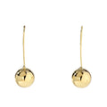 Elegant Minimalist Geometric Alloy Ball Drop Hook Earrings for Women Gold Silver Round Bead Earrings view 5