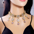 Bohemian Crystal Jewelry Set Ethnic Rhinestone Tassel Necklace And Earrings Set view 2