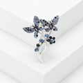 Alloy Vintage Butterfly Rhinestone Brooch Pin For Fashion Apparel view 3