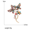Alloy Vintage Butterfly Rhinestone Brooch Pin For Fashion Apparel view 5