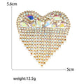 Alloy Heart Tassel Chain Brooch Pin For Suit Lapel Decoration view 5