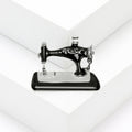 Alloy Enamel Vintage Sewing Machine Brooch Pin For Apparel view 4