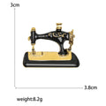 Alloy Enamel Vintage Sewing Machine Brooch Pin For Apparel view 5