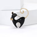 Alloy Enamel Cute Cat Brooch Pin For Fashion Clothing view 3