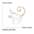 Alloy Enamel Cute Cat Brooch Pin For Fashion Clothing view 5