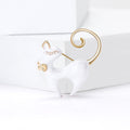 Alloy Enamel Cute Cat Brooch Pin For Fashion Clothing view 4