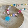 Colorful Alloy Five Point Star Flower Heart Necklace Sweet Cool Niche Collarbone Jewelry view 2