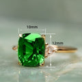 Square Triangle Zircon Ring Light Luxury Four Prong Setting Trendy Fashion Jewelry view 4