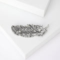 Alloy Rhinestone Feather Brooch Pin For Apparel And Anti Exposure view 4