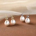 Elegant Pearl Stud Alloy Metal Water Drop Dangle Earrings For Women Minimalist Luxury Jewelry Earrings view 2