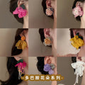 Fresh Floral Fabric Stud Earrings Sweet Forest Style Light Luxury Versatile Fashion Ear Jewelry view 1