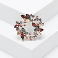 Premium Alloy Crystal Olive Branch Wreath Brooch For Coats And Suits view 6