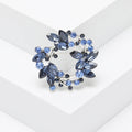 Premium Alloy Crystal Olive Branch Wreath Brooch For Coats And Suits view 3