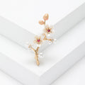 Alloy Plum Branch Brooch Pin For Shawls Suits And Apparel view 1