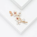 Alloy Plum Branch Brooch Pin For Shawls Suits And Apparel view 3