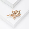 Alloy Full Rhinestone Crystal Flower Brooch For Coat And Suit Decoration view 4