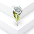 Alloy Enamel Calla Lily Brooch For Simple Fashion Apparel view 3