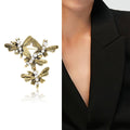 Alloy Pearl Butterfly Brooch Pin For Fashion Coats And Scarves view 2