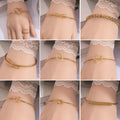 Minimalist Metallic Heart Bangle Knot Open Bracelet Hollow Crescent Hand Jewelry view 1