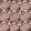 Minimalist Metallic Heart Bangle Knot Open Bracelet Hollow Crescent Hand Jewelry view 3