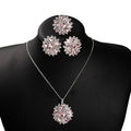 Bohemian Vintage Snowflake Teardrop Crystal Rhinestone Alloy Necklace Set Luxury Stud Earrings view 5