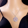 Bohemian Vintage Snowflake Teardrop Crystal Rhinestone Alloy Necklace Set Luxury Stud Earrings view 2