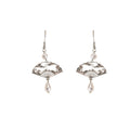 Vintage Chinese Style Hollow Fan Cloud Alloy Pearl Teardrop Tassel Dangle Earrings view 5